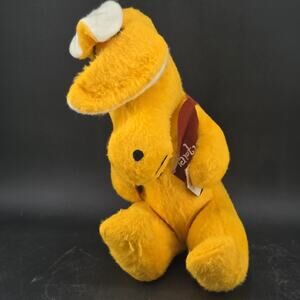 1979 Animal Fair Aarty Ardvark 15" Plush Yellow Red Vest W/Tags Vintage #2